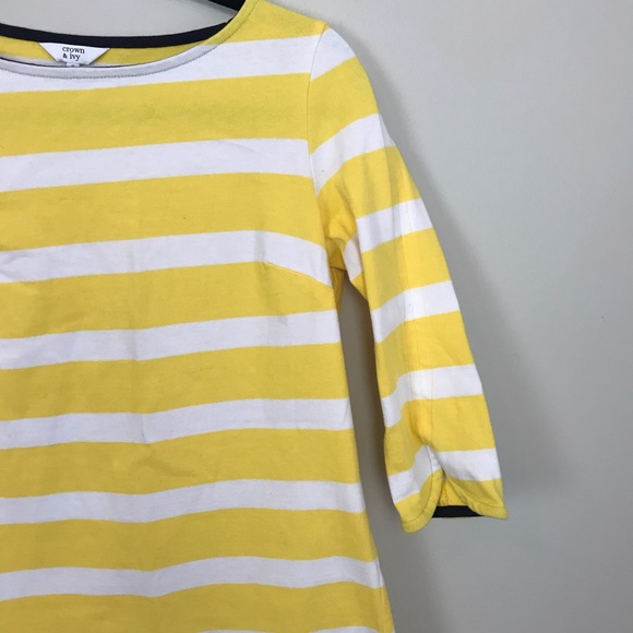 Crown & Ivy | Stripe Yellow T-Shirt Dress - Picture 3 of 6